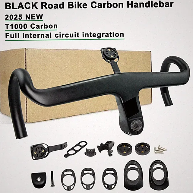Road Bike Carbon Fully Internal Circuit Integrated Handlebar For Gravel Bicycle